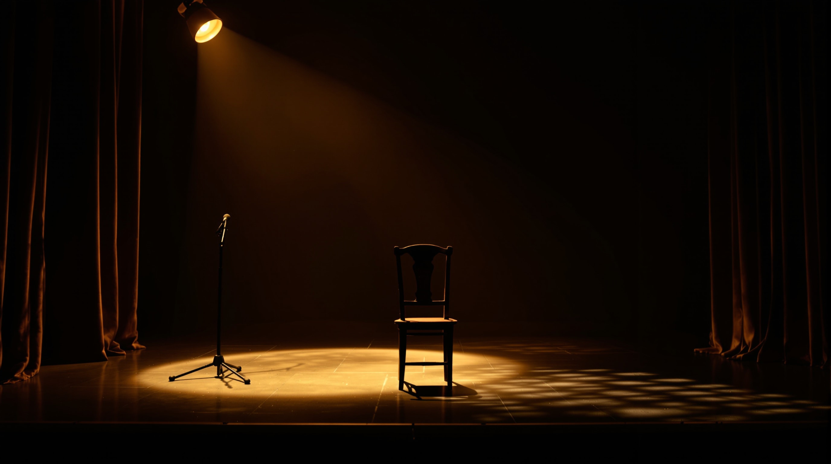 Escenario vacío de un club de jazz al final de la noche